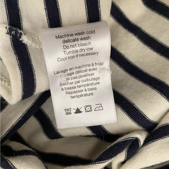 Veronica Beard Laszlo Long Sleeve Striped Crew Neck Tie Waist Size S - Picture 10 of 10